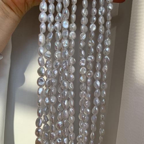 Cultured Potato Freshwater Pearl Beads, DIY, white, about:6-7mm, Sold Per Approx 40 cm Strand