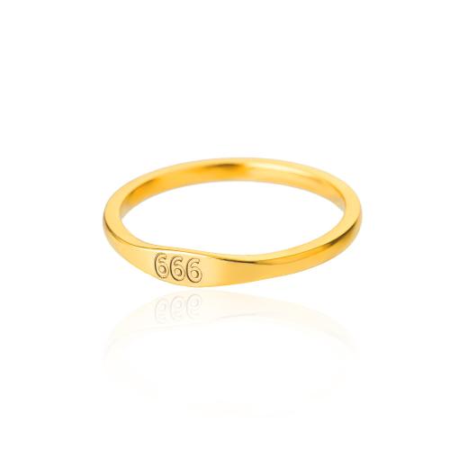 Anillo de dedo de acero inoxidable, acero inoxidable 304, chapado, diverso tamaño para la opción & diferentes estilos para la opción & para mujer, dorado, Vendido por UD