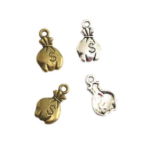 Tibetan Style Pendants, Money Bag, plated, DIY, more colors for choice, 17x10mm, 100PCs/Bag, Sold By Bag