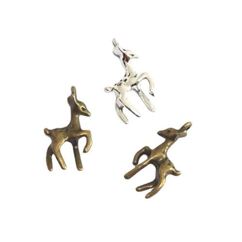 Tibetan Style Animal Pendants, Deer, plated, DIY, more colors for choice, 21x15mm, 50PCs/Bag, Sold By Bag