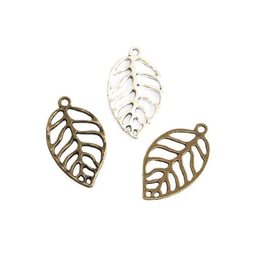 Tibetan Style Leaf Pendants, plated, DIY, more colors for choice, 18.30x30.60mm, 100PCs/Bag, Sold By Bag