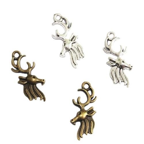 Tibetan Style Animal Pendants, Deer, plated, DIY, more colors for choice, 26.70x11mm, 100PCs/Bag, Sold By Bag