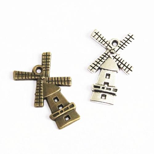 Tibetan Style Pendants, Pinwheel, plated, DIY, more colors for choice, 28.40x17mm, 50PCs/Bag, Sold By Bag