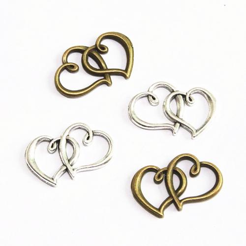 Colgantes de Aleación de Zinc en Forma de Corazón, chapado, Bricolaje, más colores para la opción, 32.20x22mm, 50PCs/Bolsa, Vendido por Bolsa