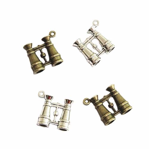 Tibetan Style Pendants, Telescope, plated, DIY, more colors for choice, 23x21.10mm, 50PCs/Bag, Sold By Bag