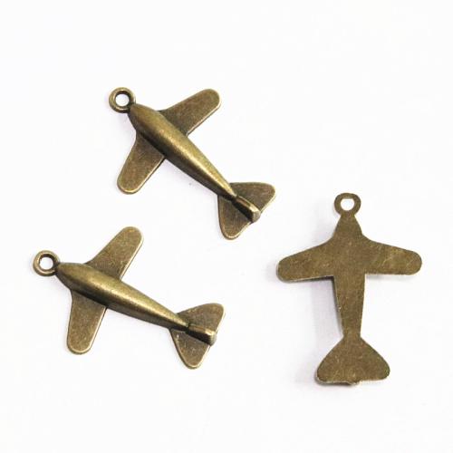 Tibetan Style Pendants, Airplane, plated, DIY, more colors for choice, 24x33.10mm, 60PCs/Bag, Sold By Bag