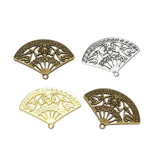 Tibetan Style Pendants, Fan, plated, DIY, more colors for choice, 35.90x24.80mm, 40PCs/Bag, Sold By Bag