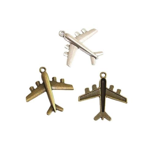 Tibetan Style Pendants, Airplane, plated, DIY, more colors for choice, 38x37.50mm, 20PCs/Bag, Sold By Bag