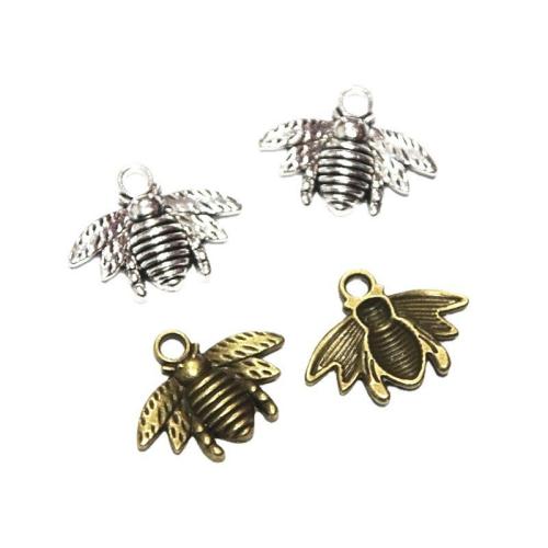 Tibetan Style Animal Pendants, Bee, plated, DIY, more colors for choice, 16x21mm, 100PCs/Bag, Sold By Bag