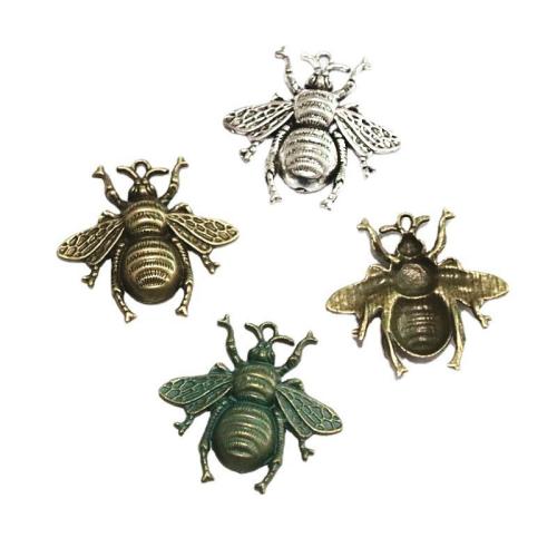 Pendentifs animaux en alliage de zinc, abeille, Placage, DIY, plus de couleurs à choisir, 40x37.80mm, 40PC/sac, Vendu par sac