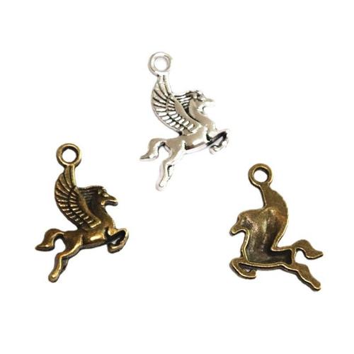 Tibetan Style Pendants, Horse, plated, DIY, more colors for choice, 23.50x15mm, 100PCs/Bag, Sold By Bag