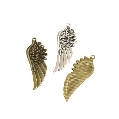 Wing Shaped Tibetan Style Pendants, plated, DIY, more colors for choice, 57.30x22mm, 30PCs/Bag, Sold By Bag