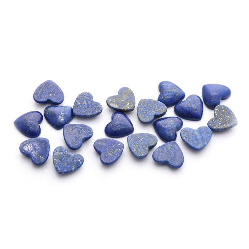 Natural Gemstone Cabochons, Lapis Lazuli, Heart, polished, DIY, 9.70x10.80x3mm, Sold By PC