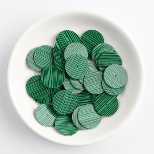 Cabochons en pierres précieuses, Malachite, Plat rond, poli, normes différentes pour le choix, Vendu par PC