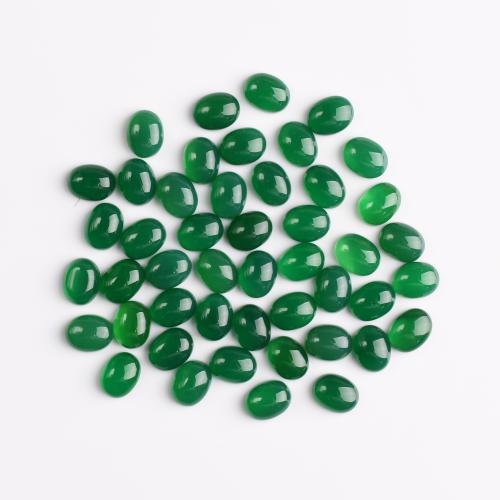 Agate Cabochon, Green Agate, Oval, polished, DIY & different size for choice, Sold By PC