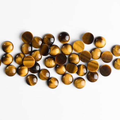 Natural Gemstone Cabochons, Tiger Eye, Round, polished, DIY & different size for choice, Sold By PC