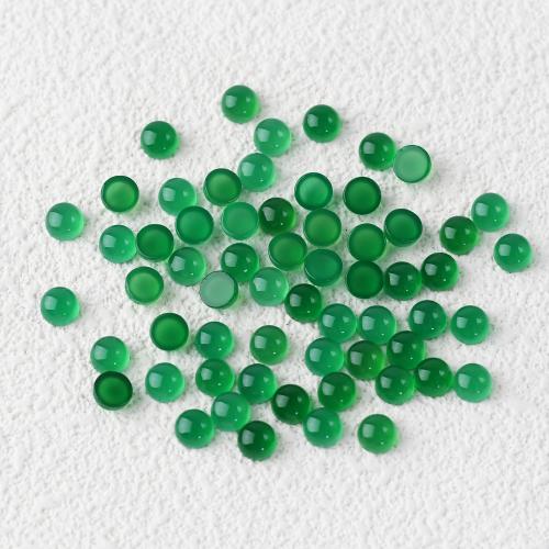 Agate Cabochon, Green Agate, Round, polished, DIY & different size for choice, Sold By PC