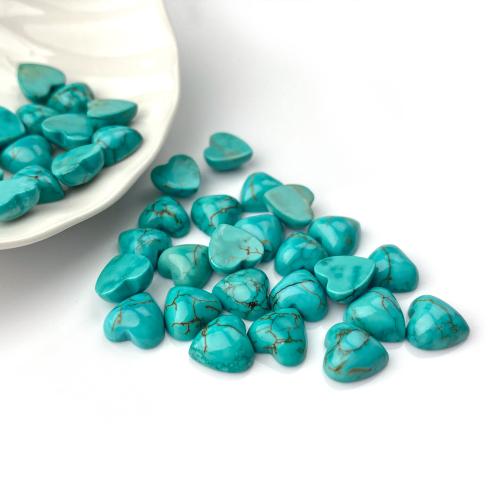 Natural Turquoise Cabochon, Heart, DIY & different size for choice, Sold By PC