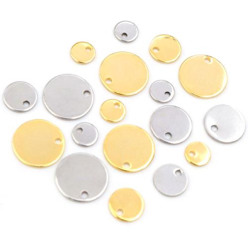 Bijoux pendentifs en acier inoxydable , Acier inoxydable 304, Rond, DIY & normes différentes pour le choix, plus de couleurs à choisir, 20PC/sac, Vendu par sac