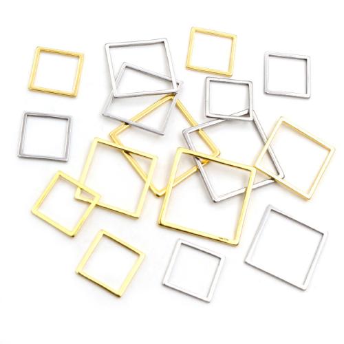 Stainless Steel Pendants, 304 Stainless Steel, Square, DIY & different size for choice, more colors for choice, 20PCs/Bag, Sold By Bag