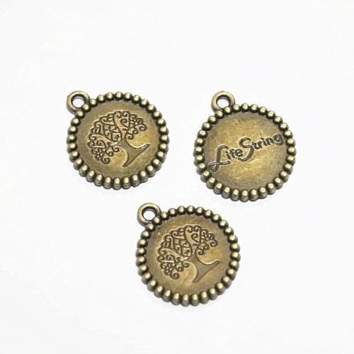 Tibetan Style Pendant Cabochon Setting, plated, DIY, more colors for choice, 18mm, 60PCs/Bag, Sold By Bag