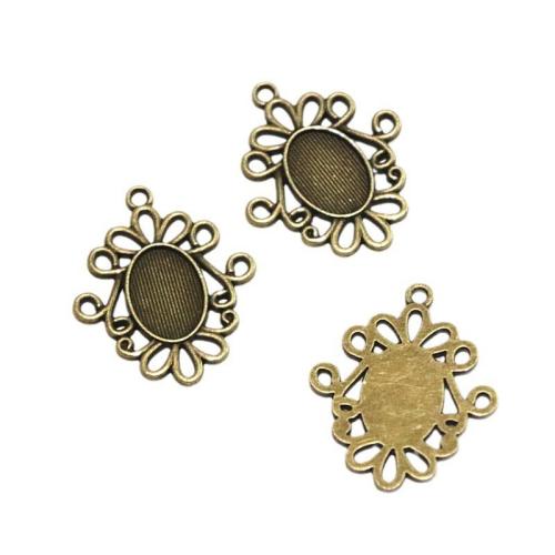 Tibetan Style Pendant Cabochon Setting, antique bronze color plated, DIY, 10x14mm, 50PCs/Bag, Sold By Bag