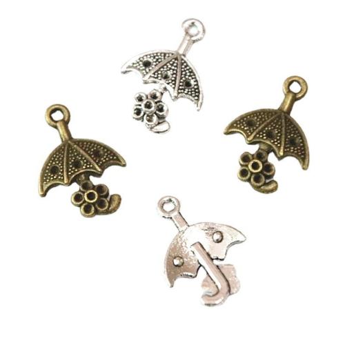 Tibetan Style Pendants, Umbrella, plated, DIY, more colors for choice, 39x28mm, 100PCs/Bag, Sold By Bag