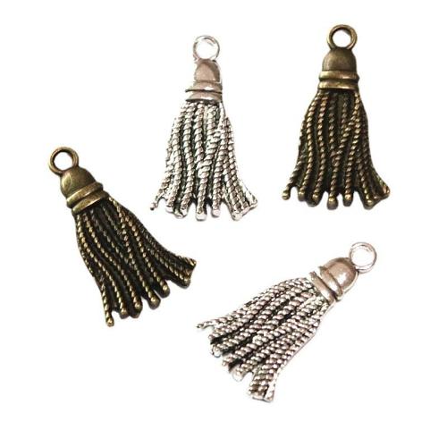 Tibetan Style Pendants, Tassel, plated, DIY, more colors for choice, 18.90x33.90mm, 50PCs/Bag, Sold By Bag