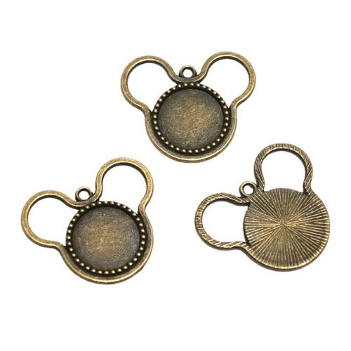 Zink-Legierung Cabochon Weissgold, Zinklegierung, antike Bronzefarbe plattiert, DIY, 18mm, 40PCs/Tasche, verkauft von Tasche