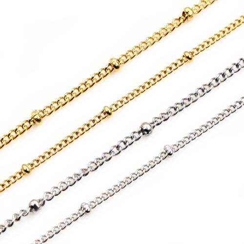 Stainless Steel Jewelry Chain, 304 Stainless Steel, DIY & different size for choice, more colors for choice, 2m/Bag, Sold By Bag