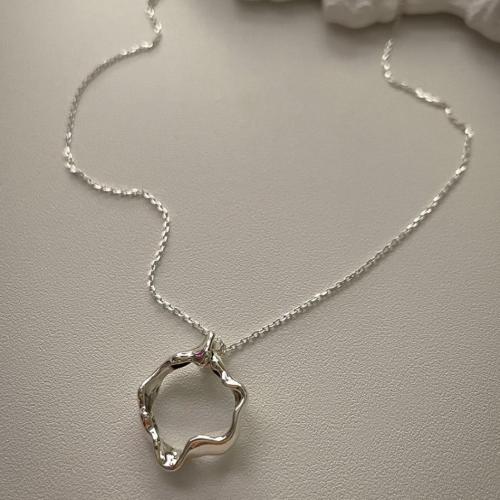 925 Sterling Silver Necklaces, fashion jewelry & for woman, more colors for choice, Length:Approx 45 cm, Sold By PC