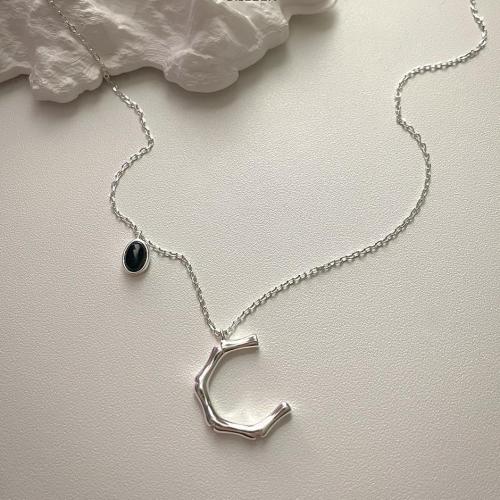 925 Sterling Silver Necklaces, fashion jewelry & for woman, more colors for choice, Length:Approx 45 cm, Sold By PC