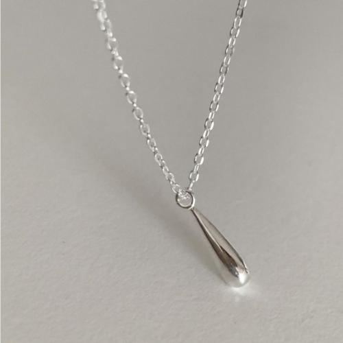 925 Sterling Silver Necklaces, fashion jewelry & for woman, more colors for choice, Length:Approx 45 cm, Sold By PC