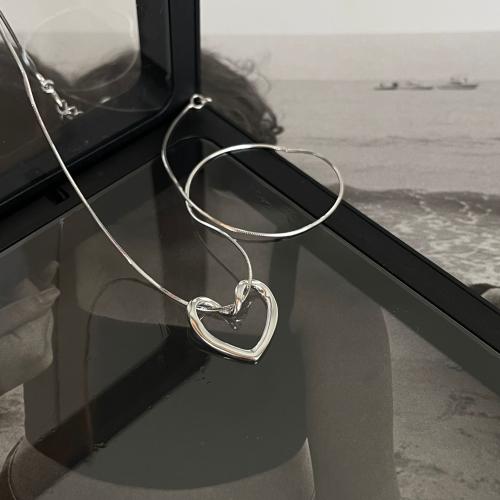 925 Sterling Silver Necklaces, fashion jewelry & for woman, Length:Approx 45 cm, Sold By PC