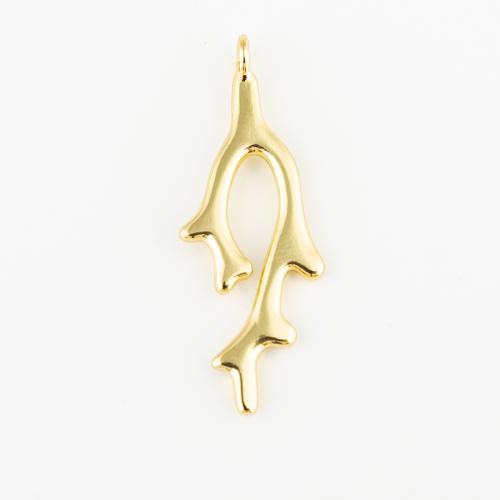 Brass Jewelry Pendants, fashion jewelry & Unisex, golden, 23x12mm, Hole:Approx 2mm, Sold By PC