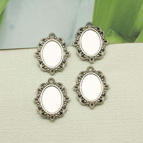 Tibetan Style Pendant Cabochon Setting, silver color plated, DIY, nickel, lead & cadmium free, 24x29mm, 100PCs/Bag, Sold By Bag