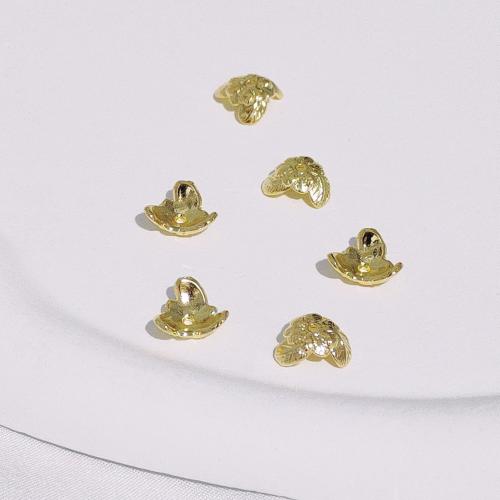 Tibetan Style Bead Cap, Flower, gold color plated, DIY, nickel, lead & cadmium free, 11x10mm, 100PCs/Bag, Sold By Bag