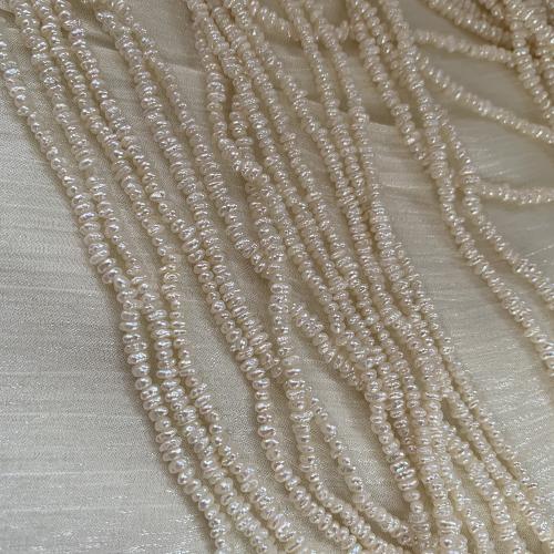 Keshi Cultured Freshwater Pearl Beads, DIY, white, about:2-3mm, Sold Per Approx 38 cm Strand