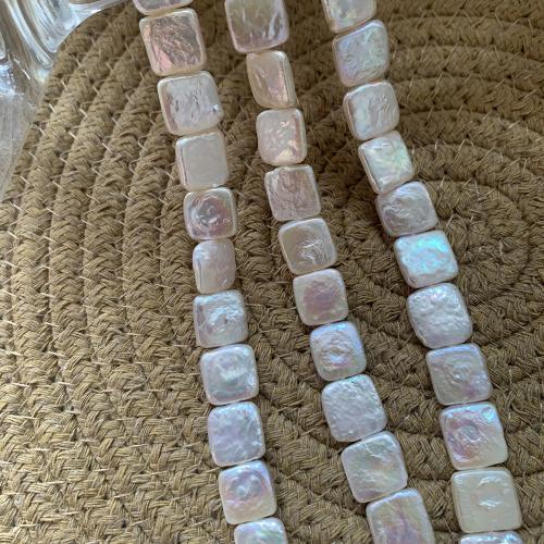 Natural Freshwater Pearl Loose Beads, Square, DIY, multi-colored, 11x11.50mm, Approx 35PCs/Strand, Sold By Strand