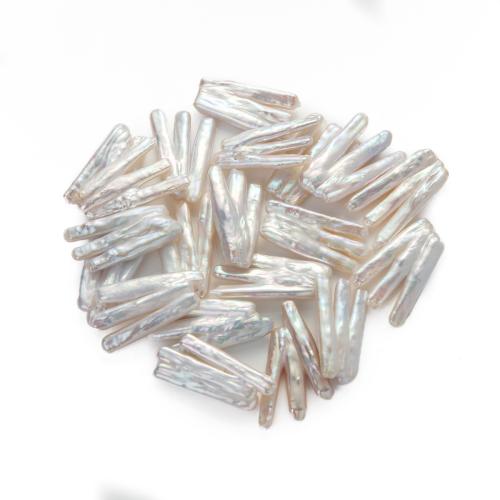 Cultured Biwa Freshwater Pearl Beads, DIY, white, about:26-28mm, Sold By PC