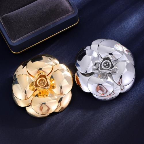 Tibetan Style Brooches, petals, plated, for woman, more colors for choice, Sold By PC