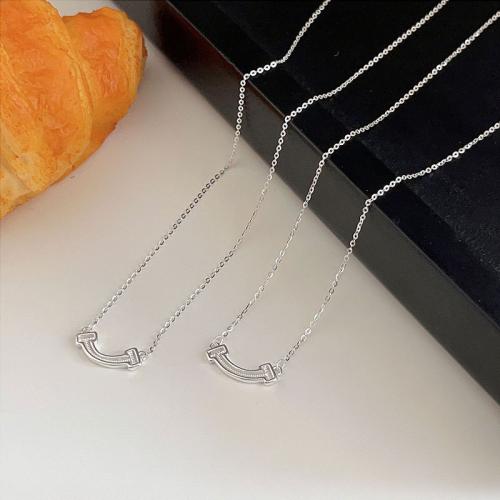 925 Sterling Silver Necklaces, with 5cm extender chain, fashion jewelry & for woman, silver color, Length:Approx 40 cm, Sold By PC