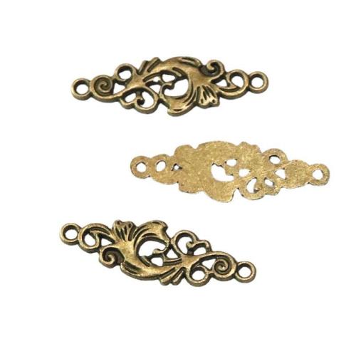 Tibetan Style Connector, antique bronze color plated, DIY & 1/1 loop, 35x11mm, 60PCs/Bag, Sold By Bag