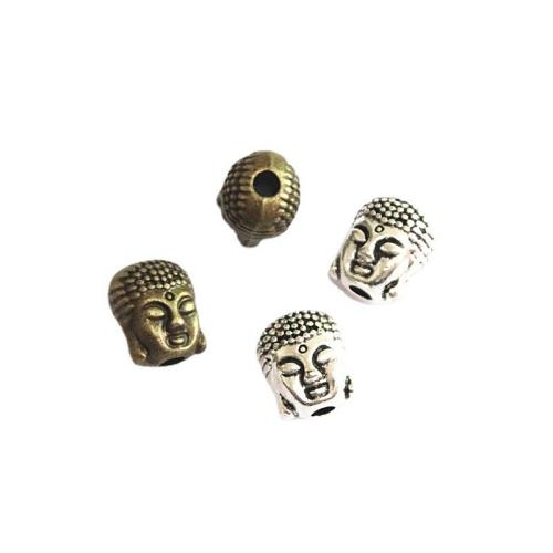 Bijoux de perles en alliage de Zinc , bouddha, Placage, DIY, plus de couleurs à choisir, 10.50x8.80x8mm, 60PC/sac, Vendu par sac