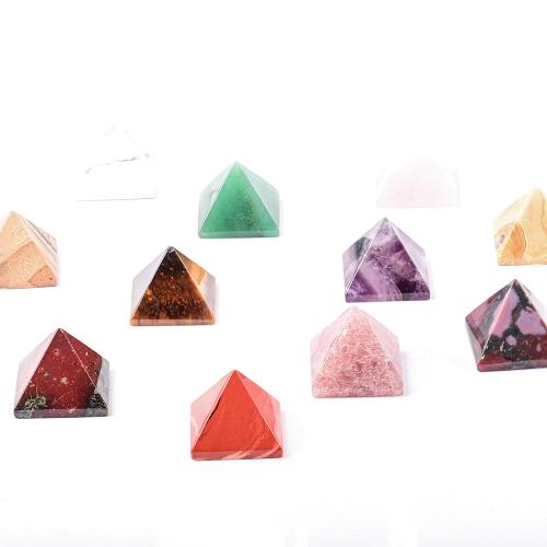 Gemstone Decoration, Pyramidal, polished, different materials for choice & different size for choice, Sold By PC