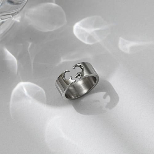 Bague acier titane, bijoux de mode & pour femme, Taille:7, Vendu par PC