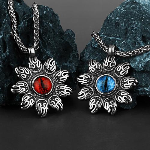 Stainless Steel Jewelry Necklace, 304 Stainless Steel, fashion jewelry & Unisex & different styles for choice, more colors for choice, 47.80x41.30mm, Length:Approx 60 cm, Sold By PC