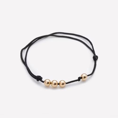 Pulsera de Aleación de Zinc, con Cordón de nudo, chapado en color dorado, Ajustable & para mujer, más colores para la opción, longitud:28 cm, Vendido por UD