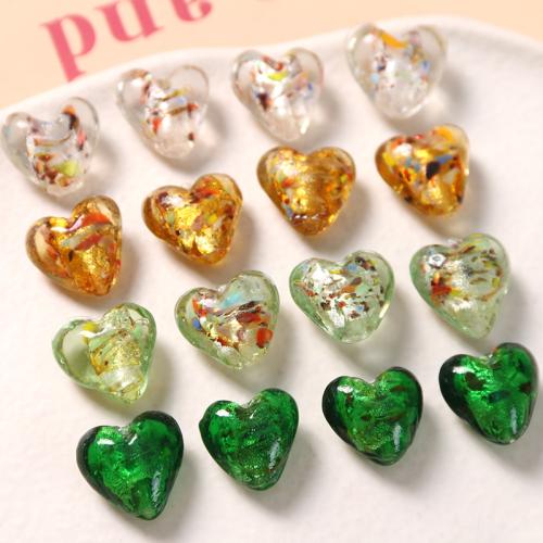 Abalorios de Cristal Murano hecho a mano, Cristal de murano, Corazón, Bricolaje, más colores para la opción, 15x14mm, Vendido por UD