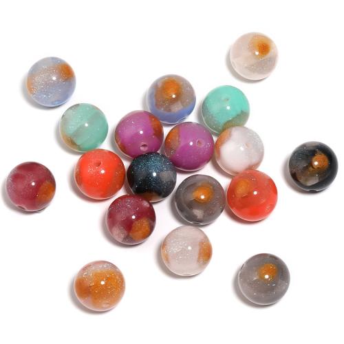 Acrylic Jewelry Beads, Round, DIY, mixed colors, 16mm, 100PCs/Bag, Sold By Bag